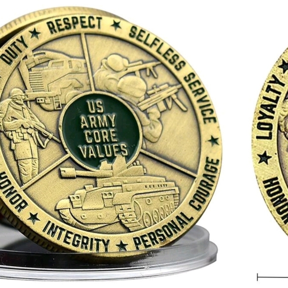 US Army Core Values Commemorative Coin - Picture 2 of 2